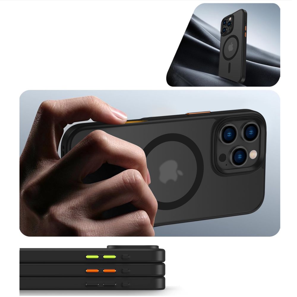 MAGMAT XT 3-SET, Tech-Protect, Etui z kolorowymi przyciskami, zestaw 3 wariantów, personalizacja wyglądu do Apple iPhone 16 Pro Max